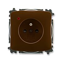 ABB TANGO Zásuvka 5599A-A02357 H jednonásobná s clonkami, s ochranou před přepětím, bezšroubová, hnědá