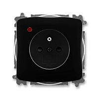 ABB TANGO Zásuvka 5599A-A02357 N jednonásobná s clonkami, s ochranou před přepětím, bezšroubová, černá