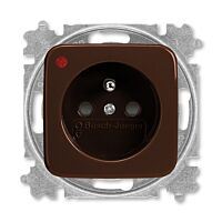 ABB REFLEX SI Zásuvka 5599B-A02357 H, s clonkami, s ochranou před přepětím,bezšroubová, hnědá