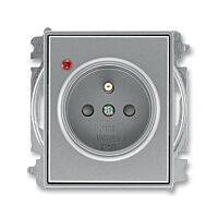 ABB TIME Zásuvka 5599E-A02357 36 jednonásobná s clonkami, s ochranou před přepětím, bezšroubová, ocelová