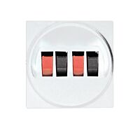 KANLUX Zásuvka reproduktorová BIURO 04-1820-102 bi dvojitá 4 kontakty