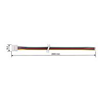 MCLED Konektor ML-112.004.21.6 připojovací, RGBW LED pásků šíře 12mm, 5 pinů, délka 2m, 20AWG