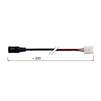 MCLED Napájecí konektor - zásuvka, konektor s připojením k LED pásku 8mm, pro 120LED/m