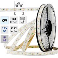 MCLED Pásek LED SMD2835 CW, 120LED/m, 14W/m, 1212lm/m, IP68, DC 12V, 13mm, 5m