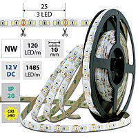 MCLED Pásek LED SMD2835 NW, 120LED/m, 14W/m, 1400lm/m, IP20, DC 12V, 10mm, 5m