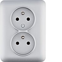 Dvojzásuvka s ochranným kolíkem kompletn