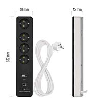 GOSMART PRODLUŽKA 4Z 2M S VYP. 1,5MM + 2