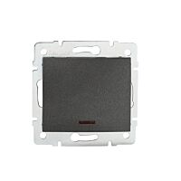 KANLUX MOWION Spínač jednopólový LED LOGI 02-1110-141 gr 250 VAC IP20 grafit