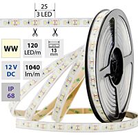 MCLED Pásek LED SMD2835 WW, 120LED/m, 14W/m, 1040lm/m, IP68, DC 12V, 13mm, 5m
