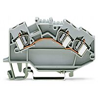 WAGO Svorka 781-631 3vodičová, průchozí,šedá