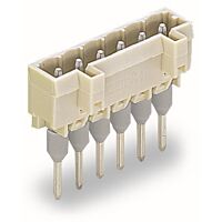 WAGO Konektor 721-180/003-000 (vidlice) pro řadové svorky Kolíky 1,2 × 1,2 mm Rovné provedení, šedá