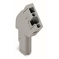 WAGO Konektor 769-102/022-000 1vodičový (zásuvka), úhlový CAGE CLAMP® 4 mm², šedá