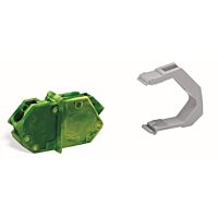WAGO Svorka 826-161/000-016 Průchozí Přípojka vodič/vodič Tloušťka plechu: 1–4 mm, zelenožlutá