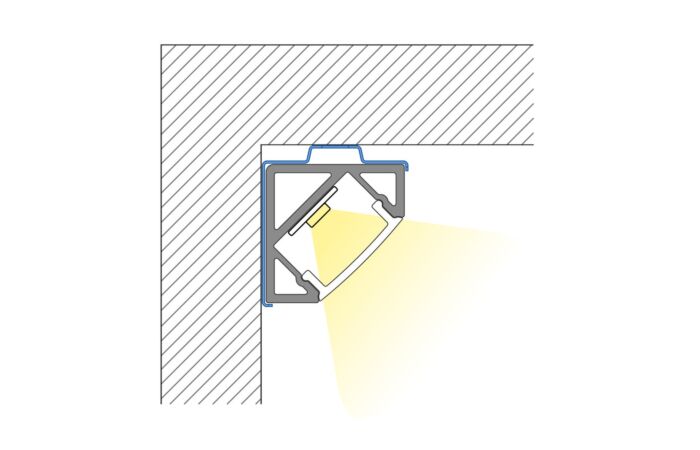 Profil AL 19/19mm RJ mléčný 2m komplet