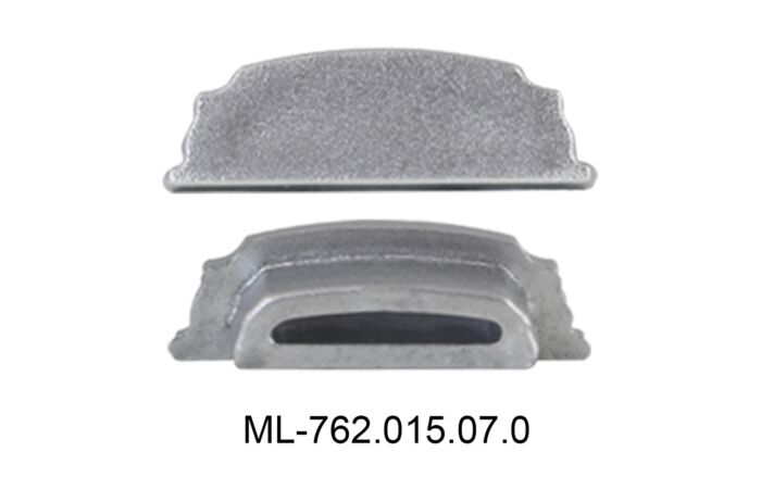 MCLED Koncovka pro SF bez otvoru stříbrná