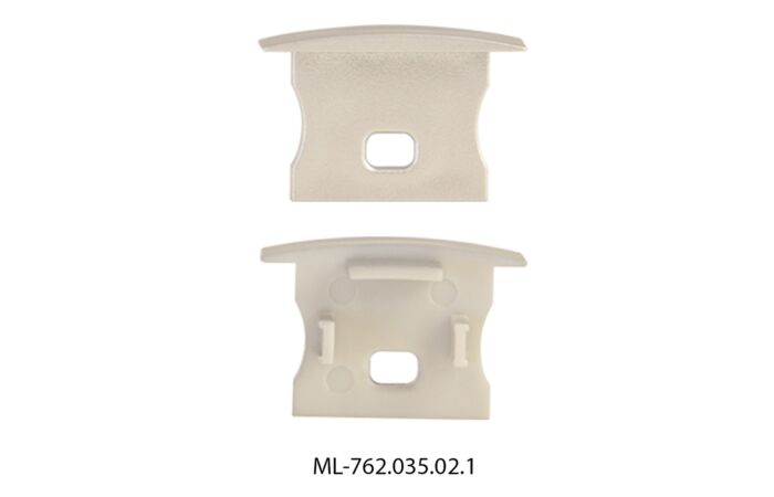 MCLED Koncovka pro VK s otvorem stříbrná