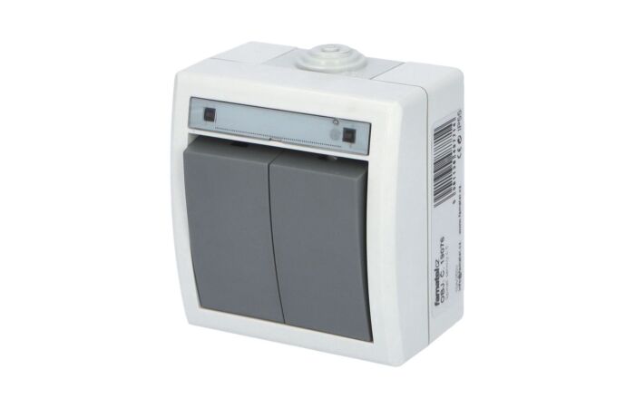 FAMATEL Spínač 19076 sériový č.5 IP55 šedá