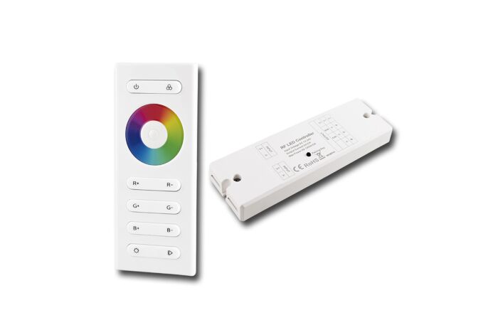 MCLED Ovladač RF RGB 1 zóna řízení jasu a barevných režimů dálkový s přijímačem