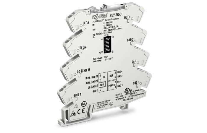 WAGO Transformátor 857-550 měřicí proudu Proudový vstupní signál Proudový a napěťový výstupní signál