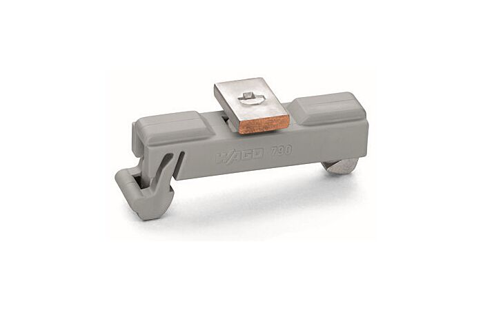 WAGO Držák 790-110 se svodovou patkou; paralelně vůči nosné liště; délka 15 mm; šedá