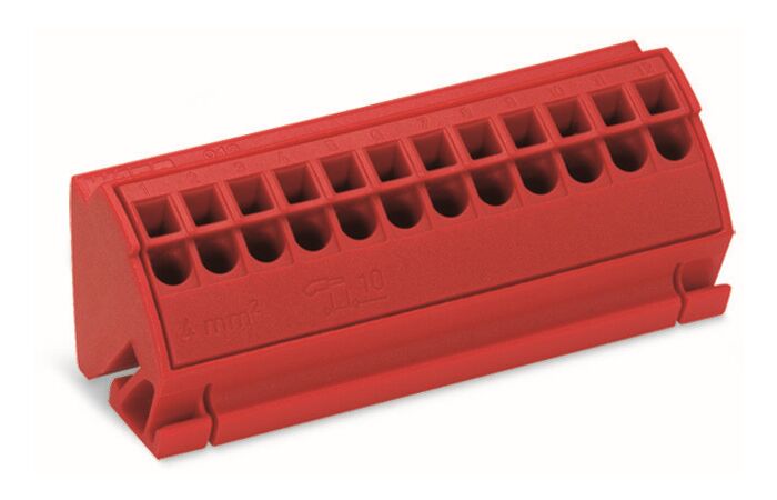 WAGO Svorka 812-103 pro přípojnici pro přípojnice (10 × 3) mm Bez tlačítka, červená