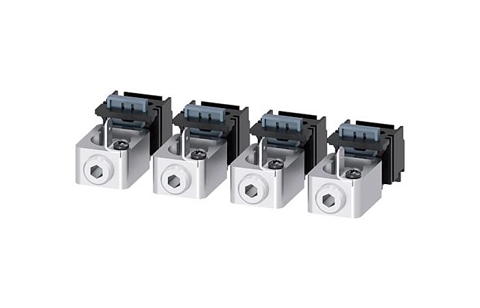 SIEMENS Svorka pro připojení vodičů s kruhovým průřezem s odbočka pro napětí pomocných vodičů 4 ks příslušenství k 3VA1 100/160