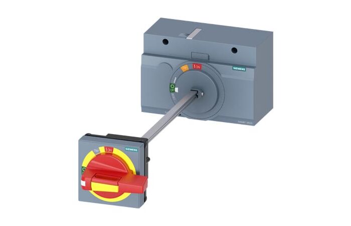 SIEMENS Otočný pohon spojky dveří nouzové vypnutí IEC IP65 s uzamykáním dveří 3VA9467-0FK25