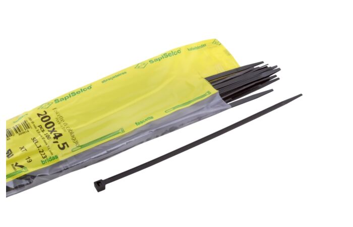 SAPISELCO Pásek vázací 200x4,5 černá (100ks)