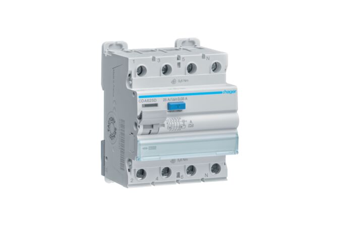 HAGER Chránič 25/4/0,03 A CDA625D HAGER