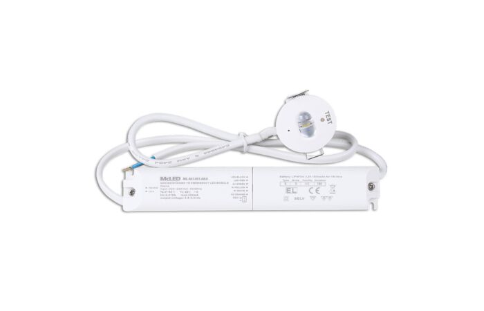 MCLED Svítidlo INSERT C corridor 1W 130lm 6000K 1,5Ah/3h nouzové zapuštěné IP20