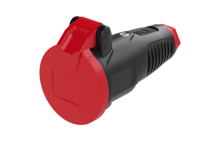 PCE Spojka 250V/16A 3-pól. krytka pryž IP54 černá/červená
