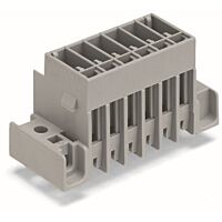 WAGO Konektor 769-634/007-000 s pájecími piny THT Pájecí kontakt 1,0 × 1,0 mm Rovné provedení, šedá