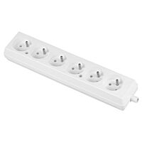 Šestizásuvka GN-670 6x2p+Z 16A 250V bílá