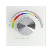 MCLED Ovladač RF RGB 1 zóna řízení jasu a barevných režimů nástěnný otočný
