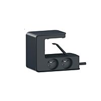 LEGRAND Přívod prodlužovací 1,5m 4zásuvka 4X2P+E 2xUSB klips IP20 černá