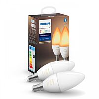 PHILIPS HUE Žárovka LED White Ambiance Bluetooth 6W-60 E14 470lm 2200-6500K IP20 (set 2ks)