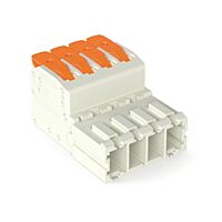 WAGO Konektor 831-1209 1vodičový s pájecími piny Páčka Push-in CAGE CLAMP®, šedá