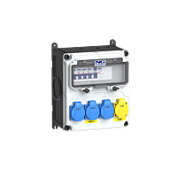 zás. 3x 16A 230V, 2x USB, chránič 4p, ji