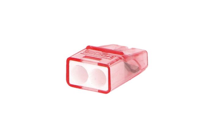 HEAVY POWER Svorka PC212-S bezšroubová 2x2,5mm transparentní/červená