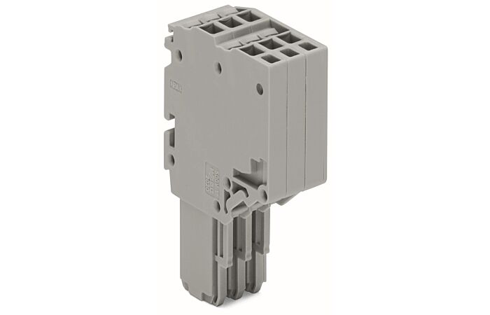 WAGO Svorka 2020-203 2vodičová pružinová Push-in CAGE CLAMP® 1,5 mm², šedá