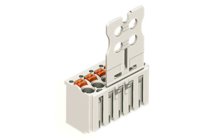 WAGO Konektor 2091-1104 1vodičový pružinový Tlačítko Push-in CAGE CLAMP®, šedá