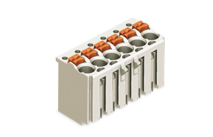 WAGO Konektor 2091-1130 1vodičový pružinový Tlačítko Push-in CAGE CLAMP®, šedá