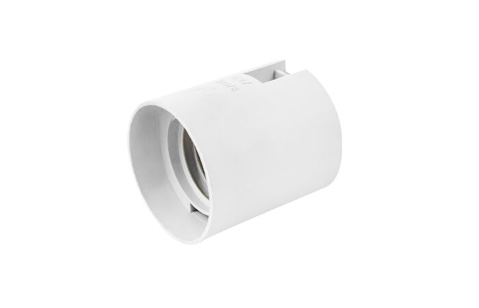 ELEMAN Objímka plastová 80 (1351-13400) E27 bílá, hladká, bez čepičky