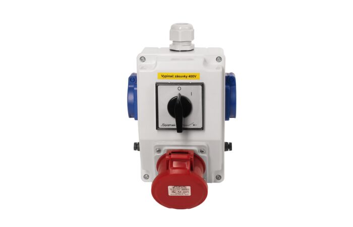 FAMATEL Kombinace SB020 3xzásuvka +spínač IP44