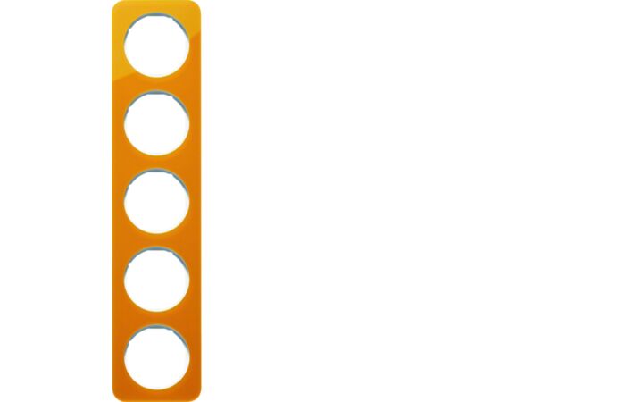 Rámeček 4-násobný, Berker R.1, oranžová