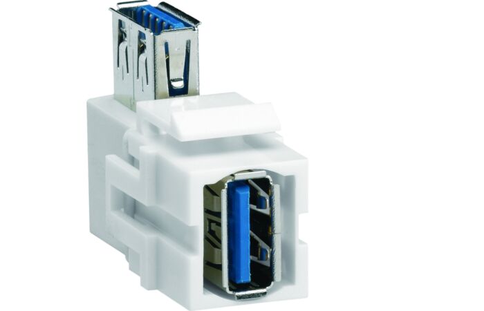 Keystone typ 10, USB 3.0 zásuvka natočen