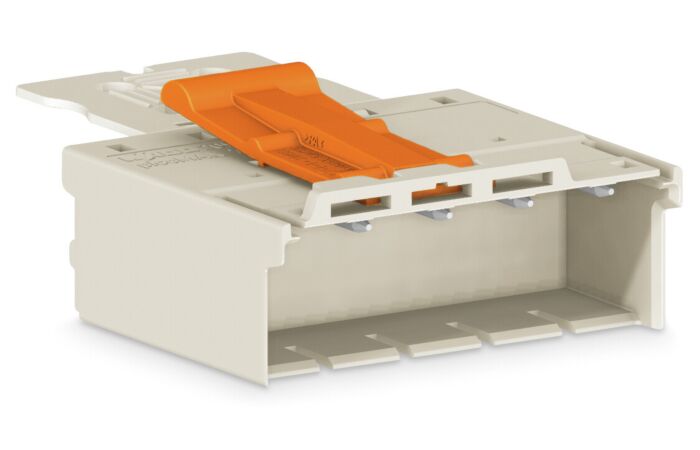 WAGO Konektor 2092-3504/002-000 1vodičový s pájecími piny Push-in CAGE CLAMP® 2,5 mm², šedá