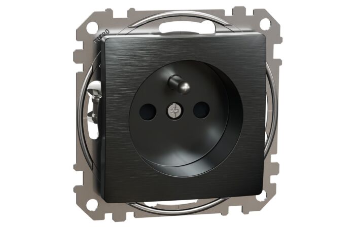 SCHNEIDER Sedna Design & Elements Zásuvka bezšroubová,Leštěný Titan