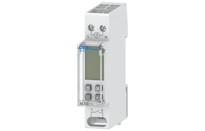 OEZ Hodiny spínací MAE-D16-100-A230-MINI Digitální týdenní 16A 230V IP20
