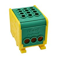 Blok DTB 3×16 distribuční žluto-zelená